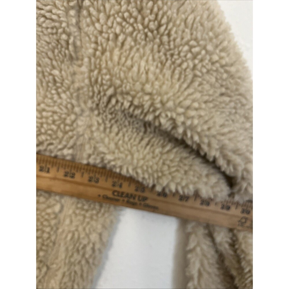 RAINS Women's Kofu Fleece Short Bomber Jacket Full Zip Beige Size Medium - Picture 14 of 14